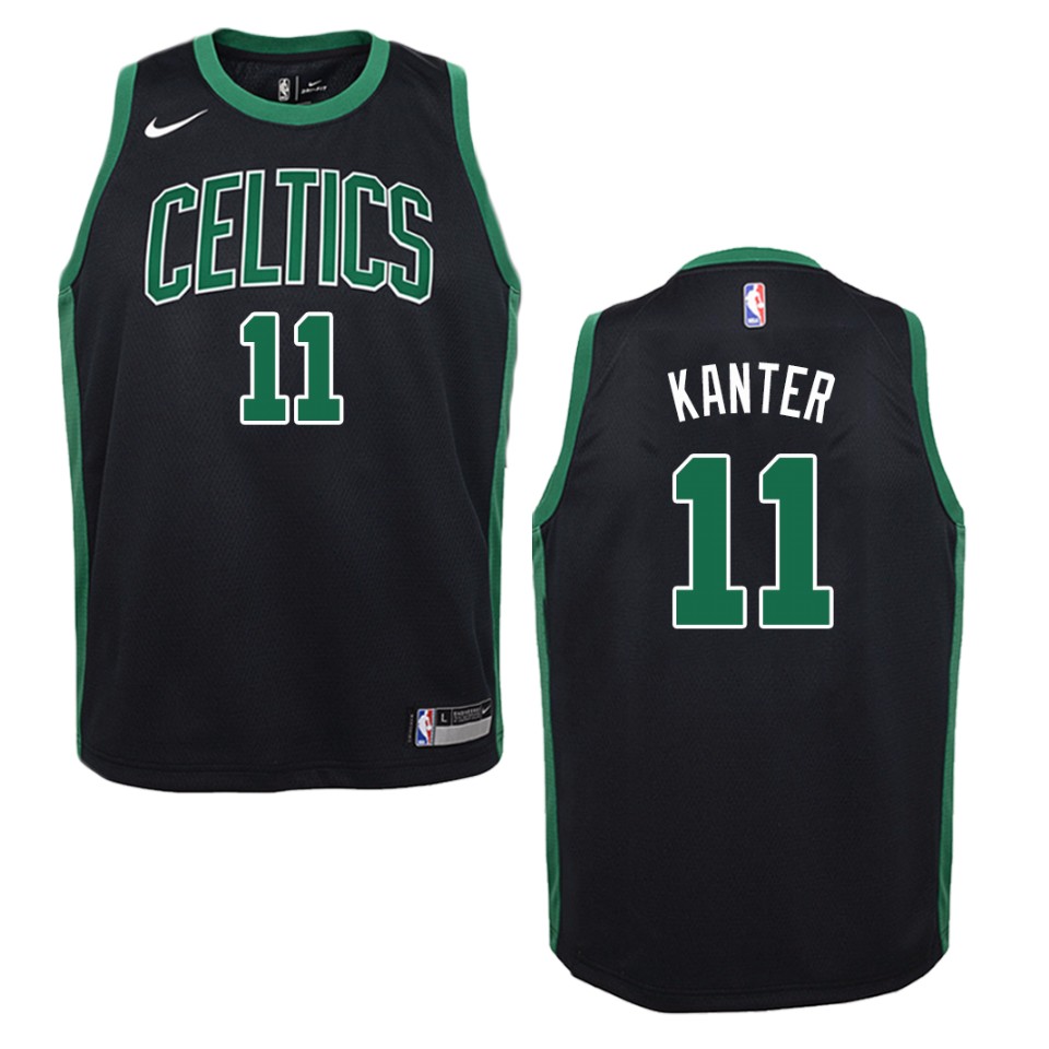 Youth Boston Celtics Enes Kanter #11 Swingman Statement Black Jersey 2401LIOU